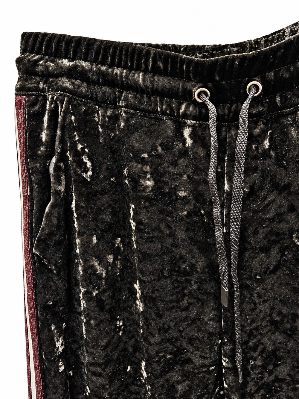 Zara Crushed Velvet Side Stripe Jogger Pants Size M - Picture 2 of 6
